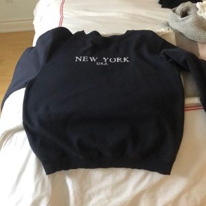 Brandy Melville, crewneck sweater, dark blue.